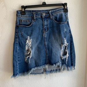 Machine Denim Skirt